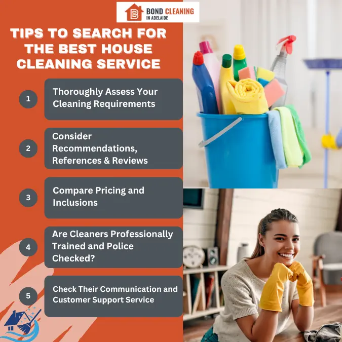 Infographics on Tips to Search for the Best House Cleaning Service